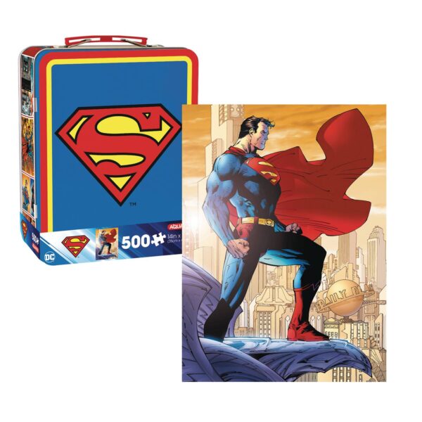 STL364469 SUPERMAN 500PC PUZZLE AND FUN BOX SET
