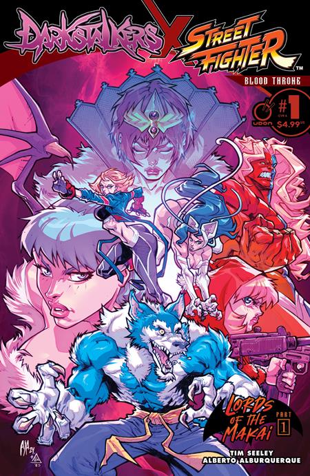 0425UE756 DARKSTALKERS X STREET FIGHTER BLOOD THRONE #1 (ONE SHOT) CVR A ALBERTO ALBURQUERQUE