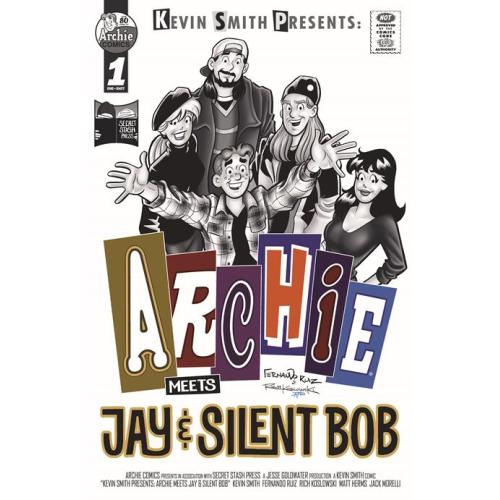 ARCHIE MEETS JAY AND SILENT BOB #1 (ONE SHOT) CVR B FERNANDO RUIZ RICH KOSLOWSKI HOMAGE GREYSCALE VAR