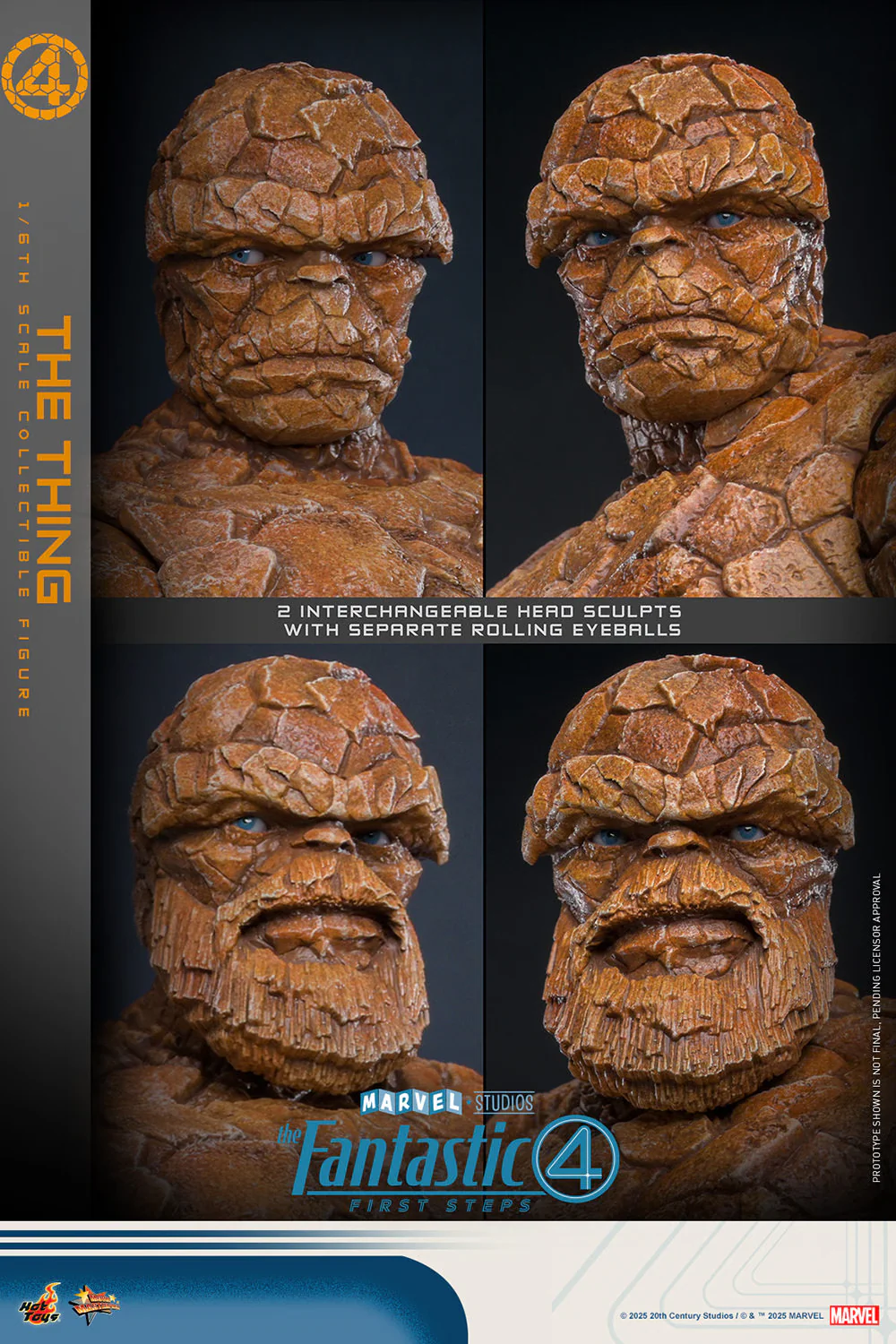19-3 Hot Toys – MMS813 – The Fantastic Four: First Steps: The Thing 1/6th scale Collectible Figure