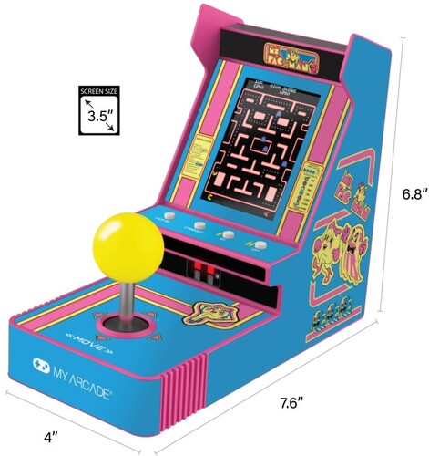 MyArcade DGUNL-7074 Joystick Player Ms. Pac-Man Portable Retro Arcade