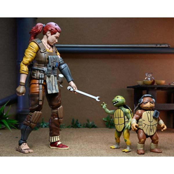 STL368248_4 TMNT LAST RONIN GRAMMY APRIL W/ BABY YI & MOJA 7IN AF