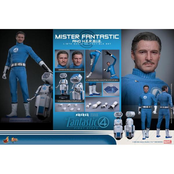 Pre Order : Hot Toys – MMS822 – The Fantastic Four: First Steps: Mister Fantastic and H.E.R.B.I.E. Deluxe 1/6th scale Collectible Set