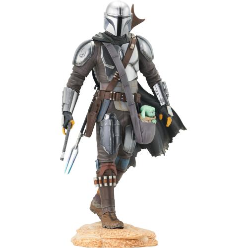 STL210034 STAR WARS PREMIER COLLECTION THE MANDALORIAN W/CHILD STATUE