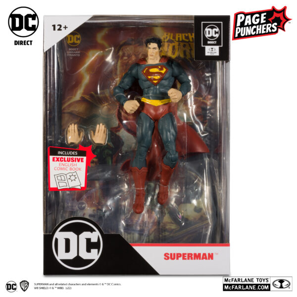 STL225569_1 DC DIRECT BLACK ADAM WV1 SUPERMAN 7IN AF W/ COMIC