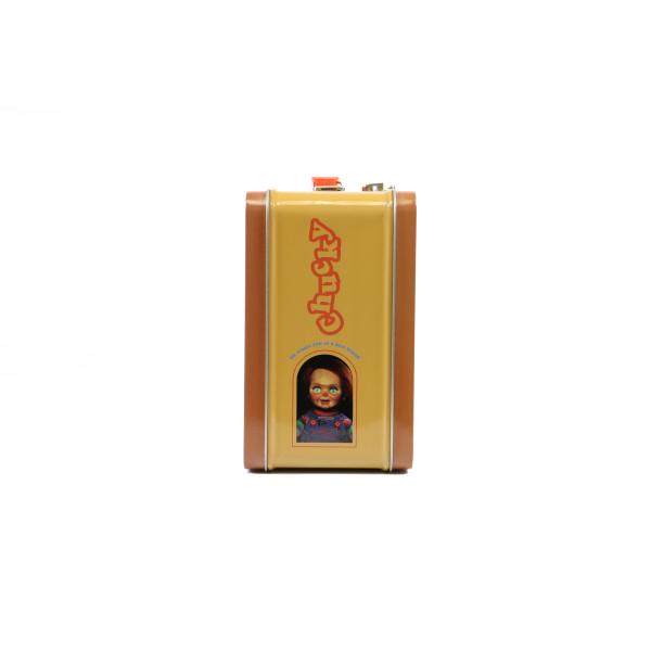 TIN TITANS CHUCKY GOOD GUYS PX LUNCH BOX W/BEV CONTAINER