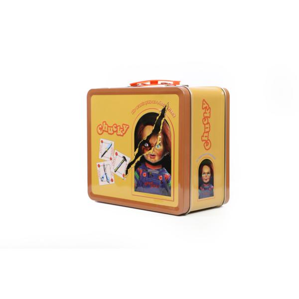 TIN TITANS CHUCKY GOOD GUYS PX LUNCH BOX W/BEV CONTAINER