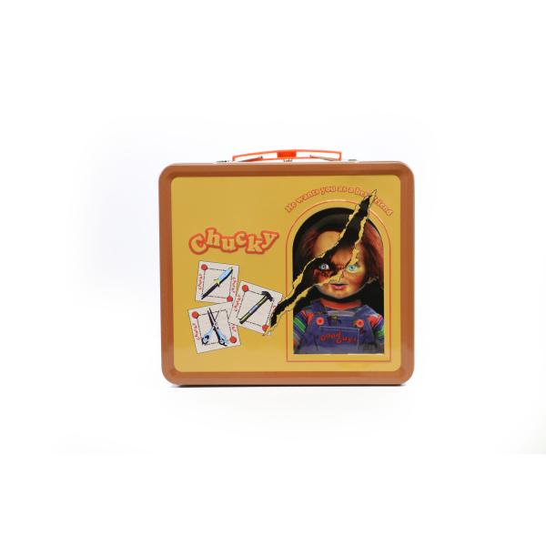 TIN TITANS CHUCKY GOOD GUYS PX LUNCH BOX W/BEV CONTAINER