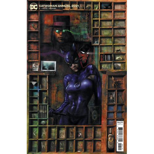 STL190975 CATWOMAN 2021 ANNUAL #1 CVR B CARDSTOCK SHARP VAR
