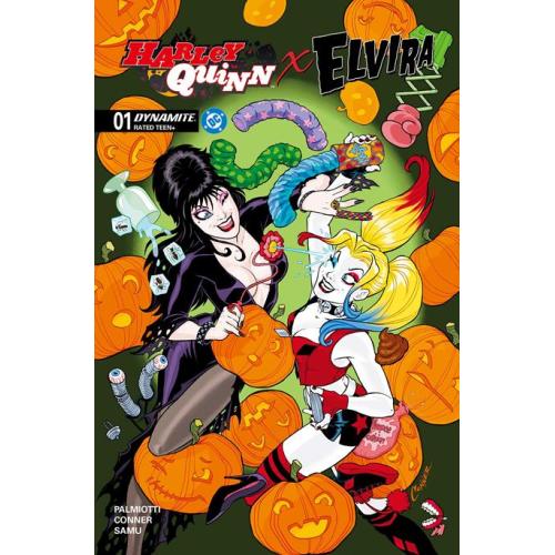 0825DE0635 HARLEY QUINN X ELVIRA #1 CVR A AMANDA CONNER
