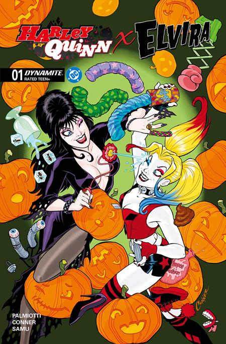 0825DE0635 HARLEY QUINN X ELVIRA #1 CVR A AMANDA CONNER
