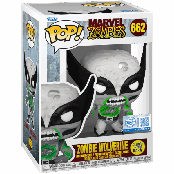 fun88261-02 POP Marvel Zombies - Zombie Wolverine Glow-in-the-Dark Vinyl Figure