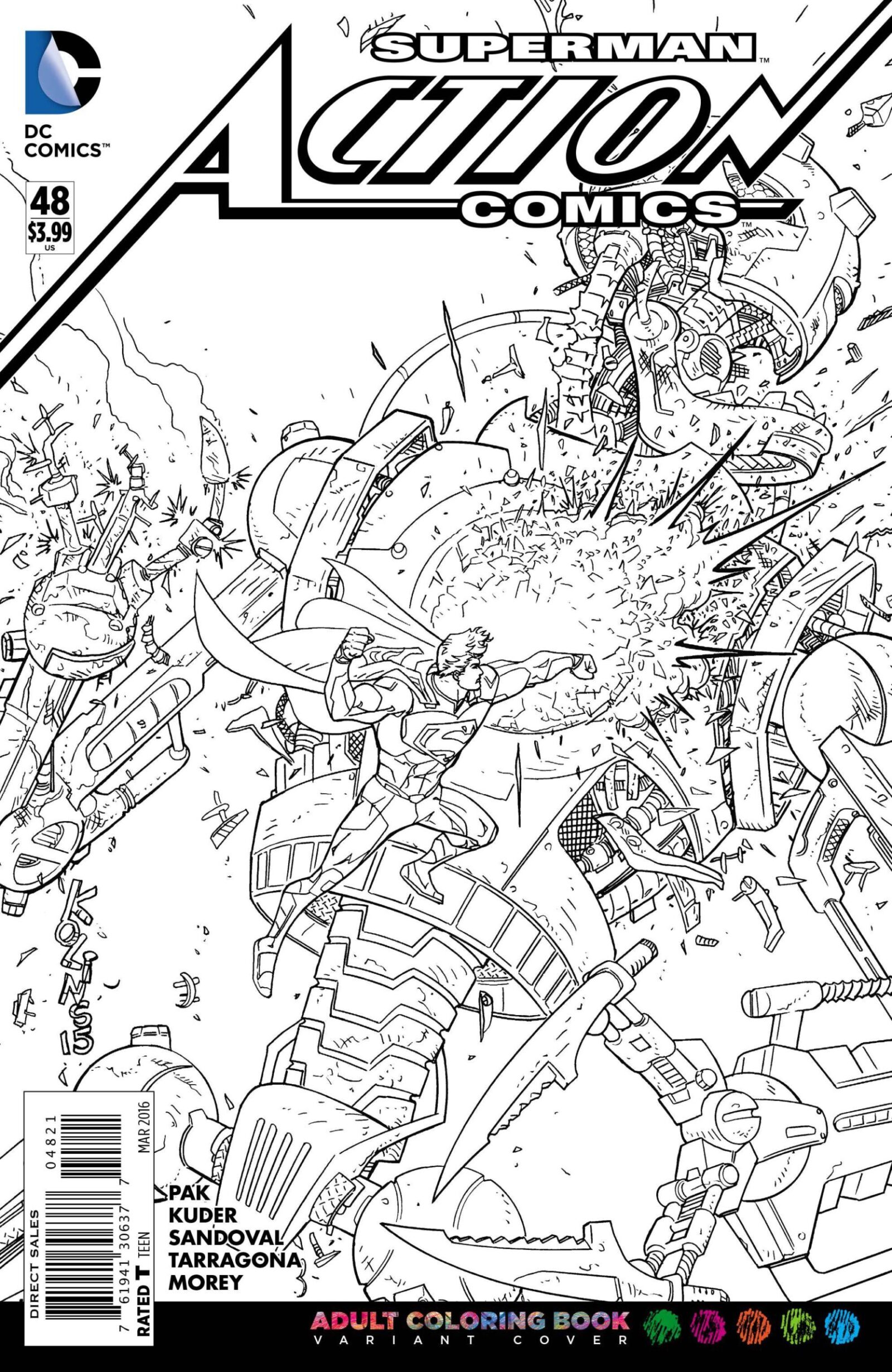 ACTION COMICS #48 ADULT COLORING BOOK VAR ED