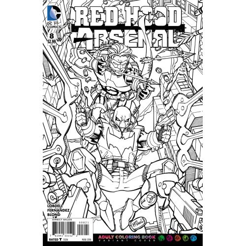 RED HOOD ARSENAL #8 ADULT COLORING BOOK VAR ED