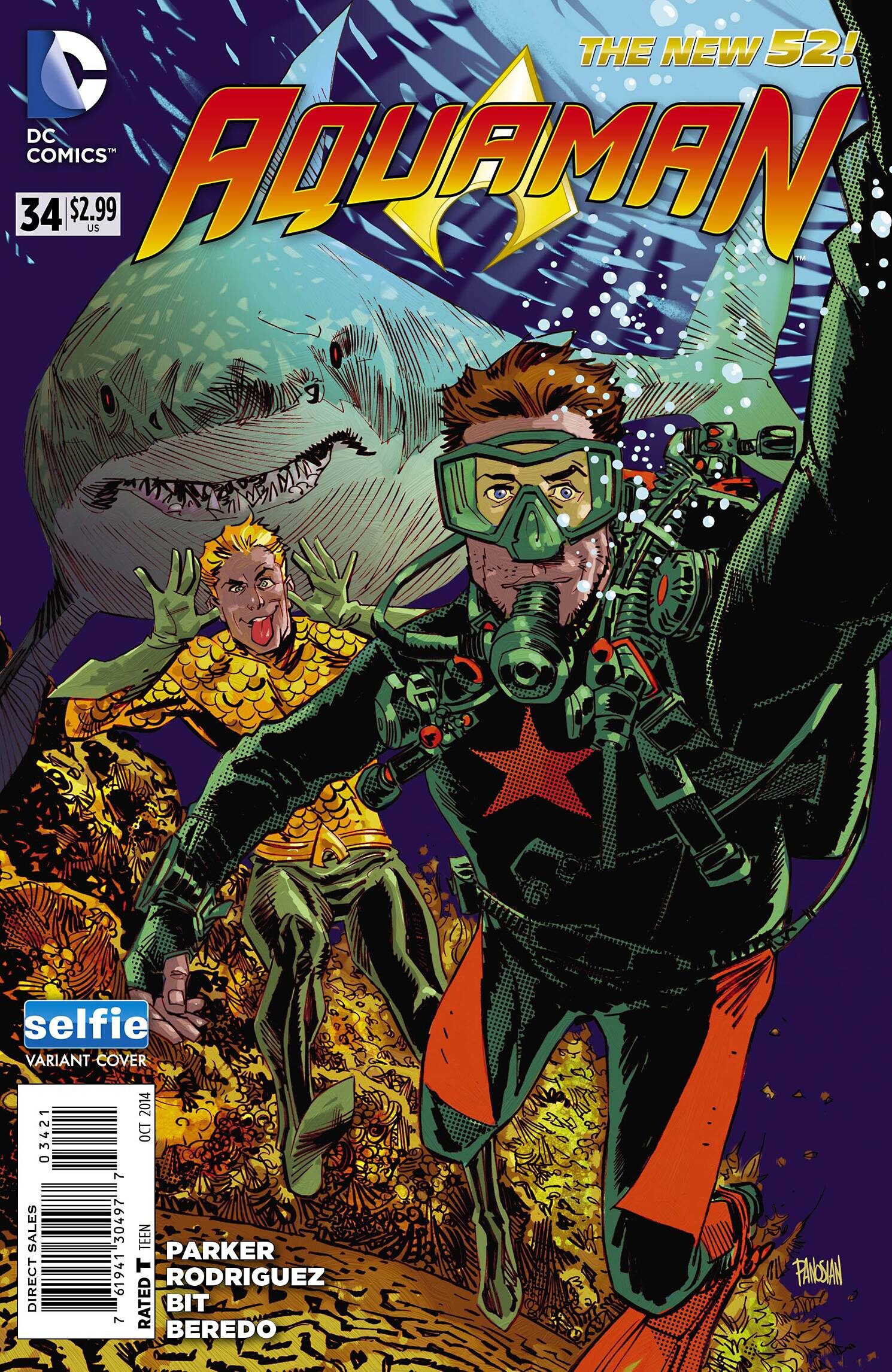 AQUAMAN #34 DCU SELFIE VAR ED
