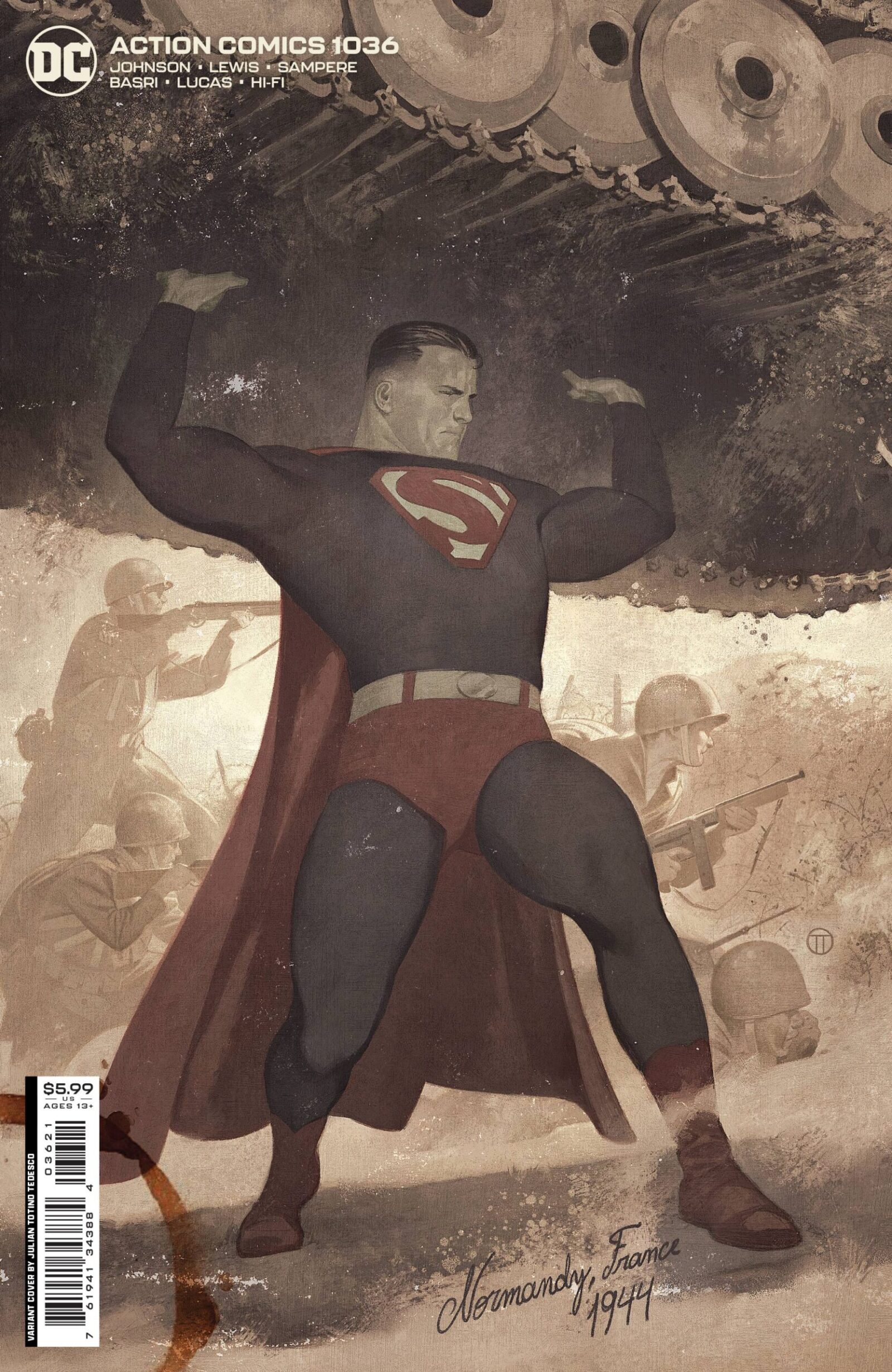 ACTION COMICS #1036 CVR B TEDESCO CARD STOCK VAR
