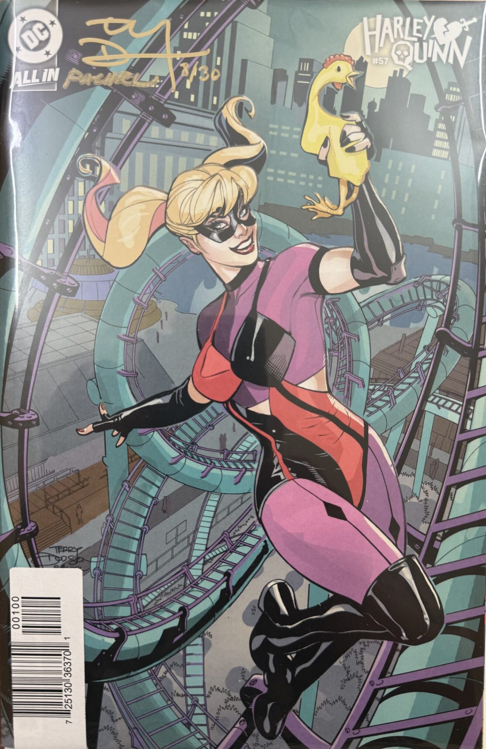 DF HARLEY QUINN #57 HOMAGE VARIANT SIGNED BY TERRY DODSON & RACHEL DODSON