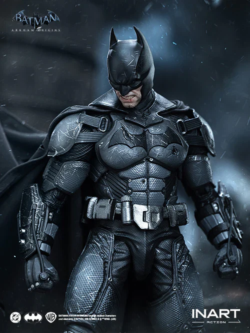 PRE ORDER INART Collectibles - Batman: Arkham Origins - 1/12 Scale Batman (Battle Damaged Version)
