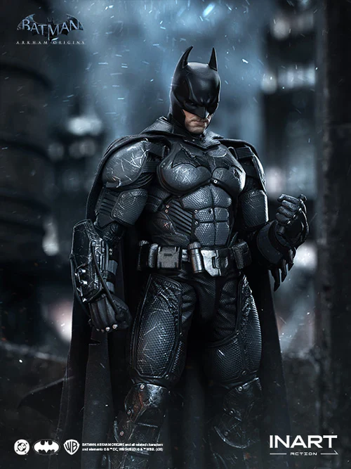 PRE ORDER INART Collectibles - Batman: Arkham Origins - 1/12 Scale Batman (Battle Damaged Version)