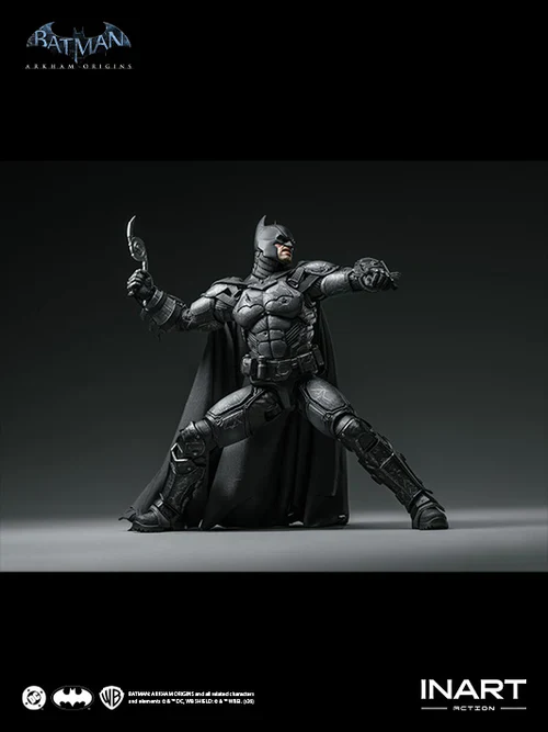 PRE ORDER INART Collectibles - Batman: Arkham Origins - 1/12 Scale Batman (Battle Damaged Version)