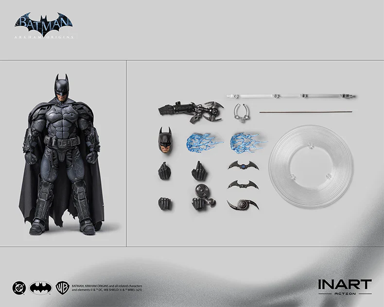 PRE ORDER INART Collectibles - Batman: Arkham Origins - 1/12 Scale Batman (Battle Damaged Version)