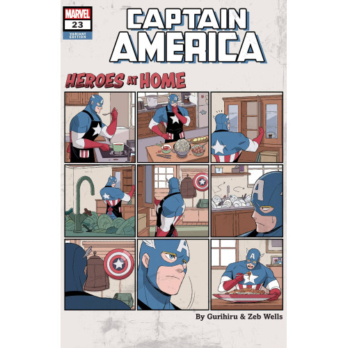 CAPTAIN AMERICA #23 GURIHIRU HEROES AT HOME VAR