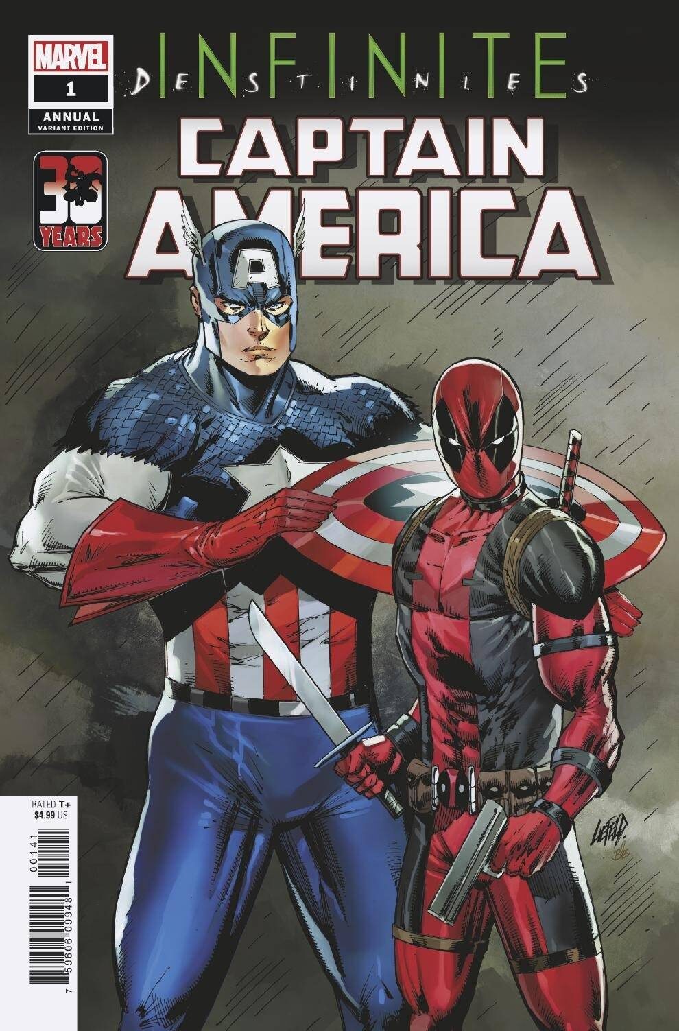 CAPTAIN AMERICA ANNUAL #1 LIEFELD DEADPOOL 30TH VAR MARVEL COMICS