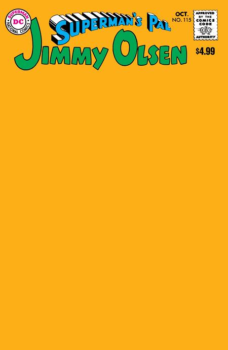 0226DC0208 ARTIST ALLEY : SUPERMANS PAL JIMMY OLSEN #115 FACSIMILE EDITION CVR B BLANK CARD STOCK VAR