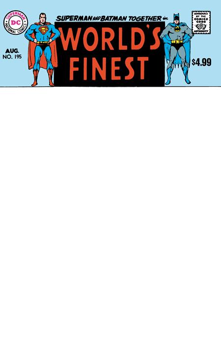 0226DC0211 ARTIST ALLEY : WORLDS FINEST COMICS #195 FACSIMILE EDITION CVR B BLANK CARD STOCK VAR