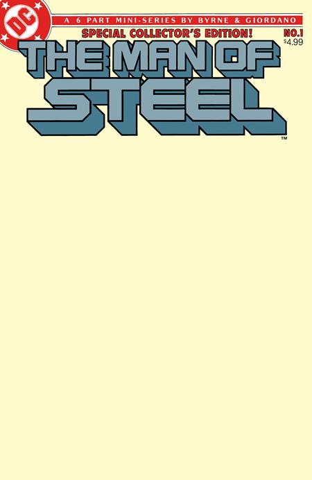 0226DC0217 ARTIST ALLEY : MAN OF STEEL #1 FACSIMILE EDITION CVR B BLANK CARD STOCK VAR