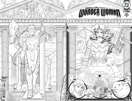 0226DC8057 ABSOLUTE WONDER WOMAN ANNUAL 2026 #1 (ONE SHOT) Second Printing Cvr B Hayden Sherman B&W Wraparound Card Stock Var