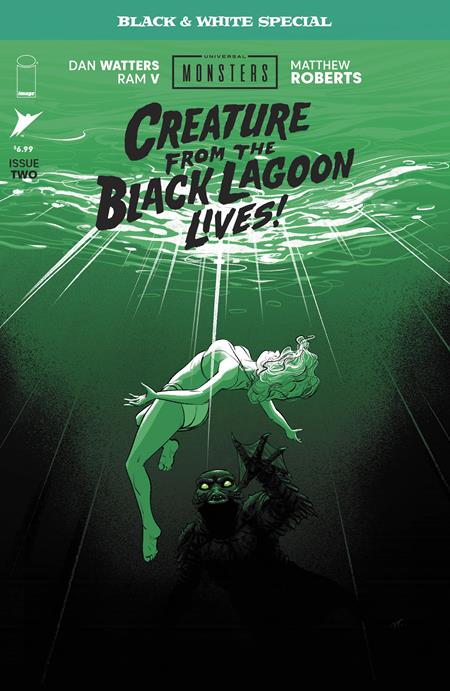 0426IM0441 UNIVERSAL MONSTERS CREATURE FROM THE BLACK LAGOON LIVES BLACK & WHITE SPECIAL #2 (OF 2) CVR A MATTHEW ROBERTS