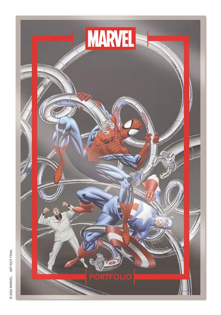 0726CP0688 MARVEL PORTFOLIO OF MIKE ZECK SPIDER-MAN & CAPTAIN AMERICA 9 PRINT SET