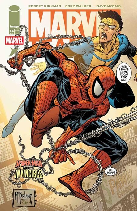 0326DE0598 DF MARVEL TEAM UP #14 FACSIMILE EDITION TODD MCFARLANE & DAVE MCCAIG VARIANT CGC GRADED 9.8