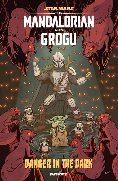 STAR WARS THE MANDALORIAN AND GROGU DANGER IN THE DARK (ONE-SHOT) CVR A BRENT SCHOONOVER