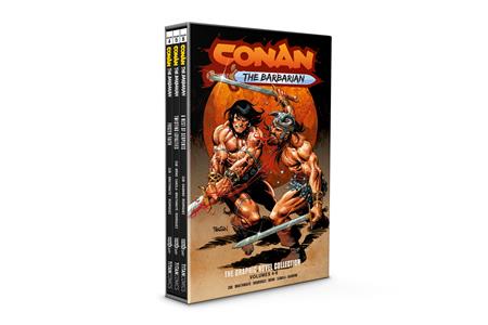 0726TN1270 CONAN THE BARBARIAN HC VOL 04-06 SLIPCASE SET DIRECT MARKET EDITION DAN PANOSIAN CVR