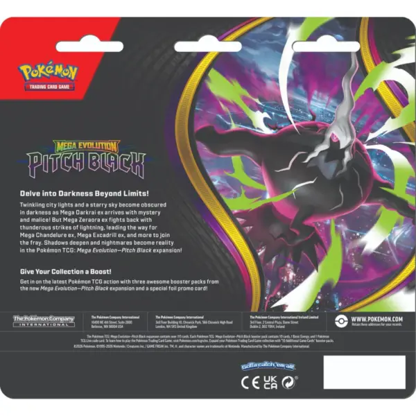 Pokémon: Mega Evolution—Pitch Black: 3-pack Blister