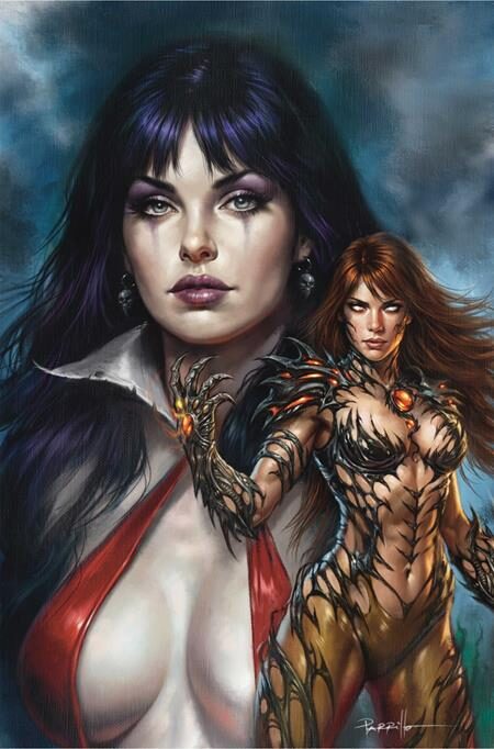 VAMPIRELLA X WITCHBLADE SPECIAL #1 (ONE SHOT) CVR G LUCIO PARRILLO METAL PREMIUM VAR