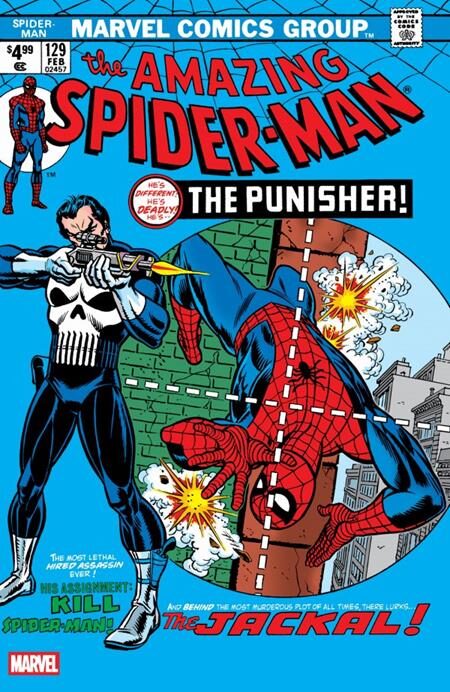 0926DE0664 DF AMAZING SPIDERMAN #129 FACSIMILE EDITION BLUE FOIL VARIANT CGC GRADED