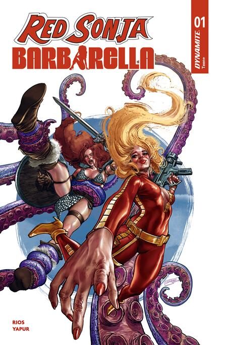 0926DE0708 RED SONJA BARBARELLA #1 CVR C DIEGO YAPUR VAR