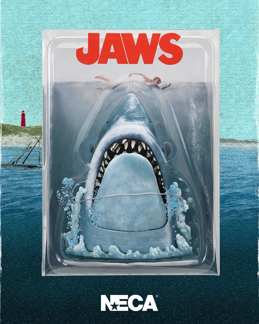 NECA_JAWS_1080x1350_9a1446e2-c27a-43eb-853f-938fb9682e57 Jaws 50th Anniversary Poster Series Display Piece
