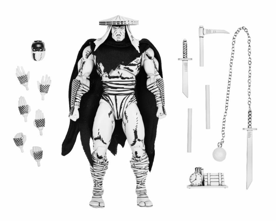 original (1) Teenage Mutant Ninja Turtles Foot Elite Assassin (Mirage Comics Black & White Variant) 7in Action Figure