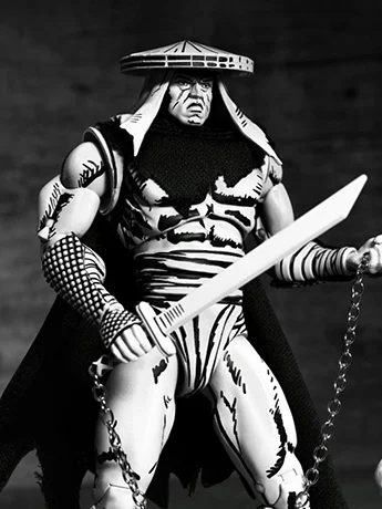 original (1) Teenage Mutant Ninja Turtles Foot Elite Assassin (Mirage Comics Black & White Variant) 7in Action Figure