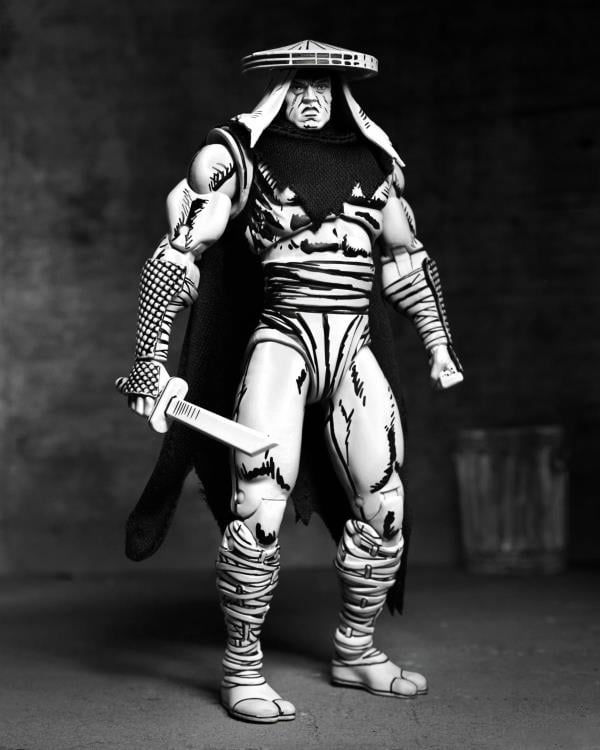 original (2) Teenage Mutant Ninja Turtles Foot Elite Assassin (Mirage Comics Black & White Variant) 7in Action Figure