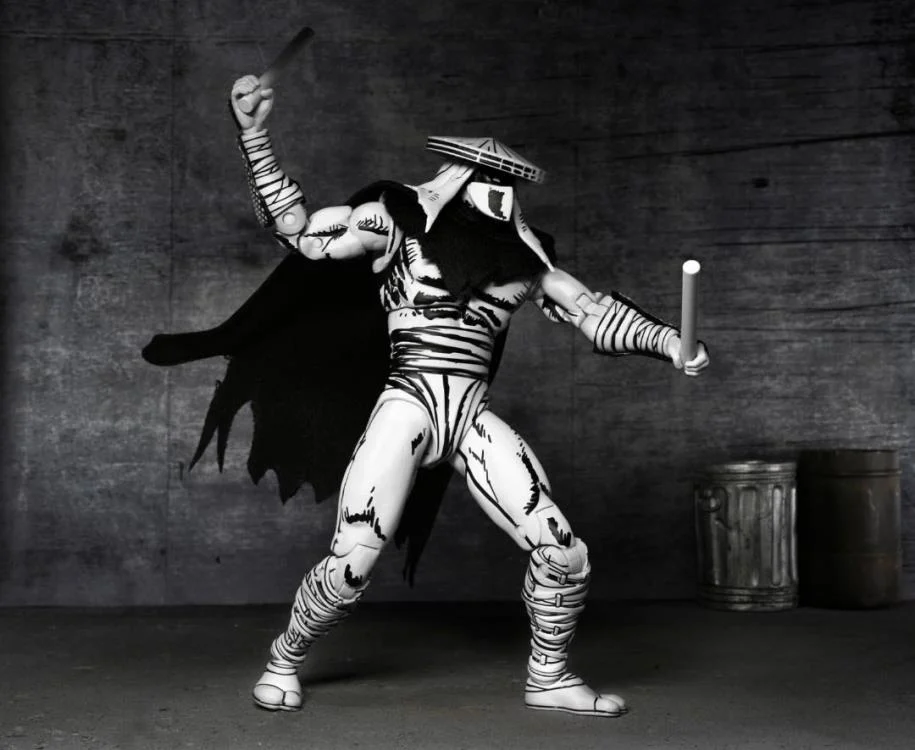 original (2) Teenage Mutant Ninja Turtles Foot Elite Assassin (Mirage Comics Black & White Variant) 7in Action Figure