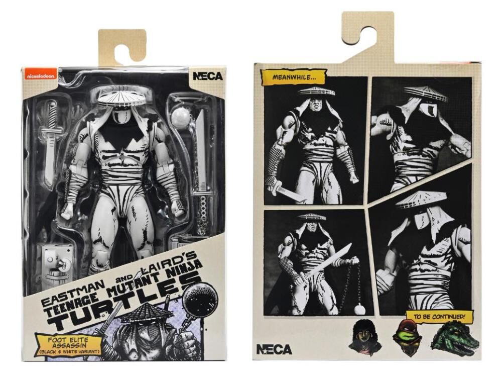 original Teenage Mutant Ninja Turtles Foot Elite Assassin (Mirage Comics Black & White Variant) 7in Action Figure