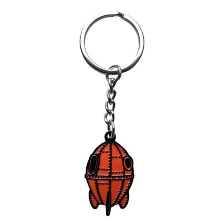 0626TN1192 WALLACE & GROMIT ROCKET ENAMEL KEYCHAIN