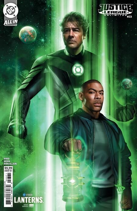 0726DC8533 JUSTICE LEAGUE UNLIMITED #23 CVR G DAVE WILKINS LANTERNS CARD STOCK VAR