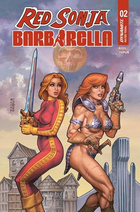 1026DE0686 RED SONJA BARBARELLA #2 CVR A JOSEPH MICHAEL LINSNER