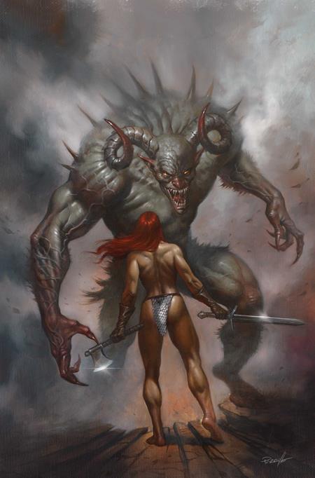 1026DE0702 RED SONJA SHE DEVIL WITH A SWORD #8 CVR F LUCIO PARRILLO METAL PREMIUM VAR